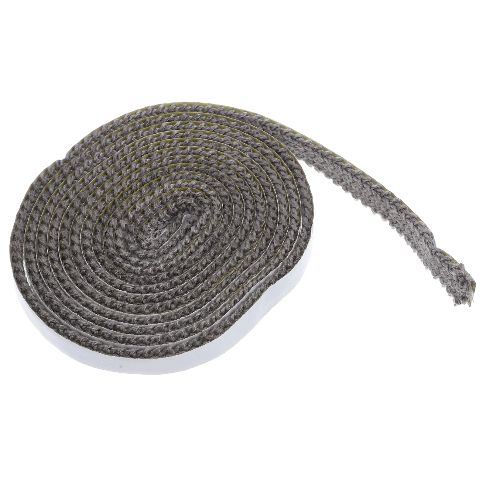 1 Roll Flat Fiberglass Stove Rope Self-Adhesive Fireplaces Seal Tape Wood Stove Door Gasket High Temp Fire Seal Liner