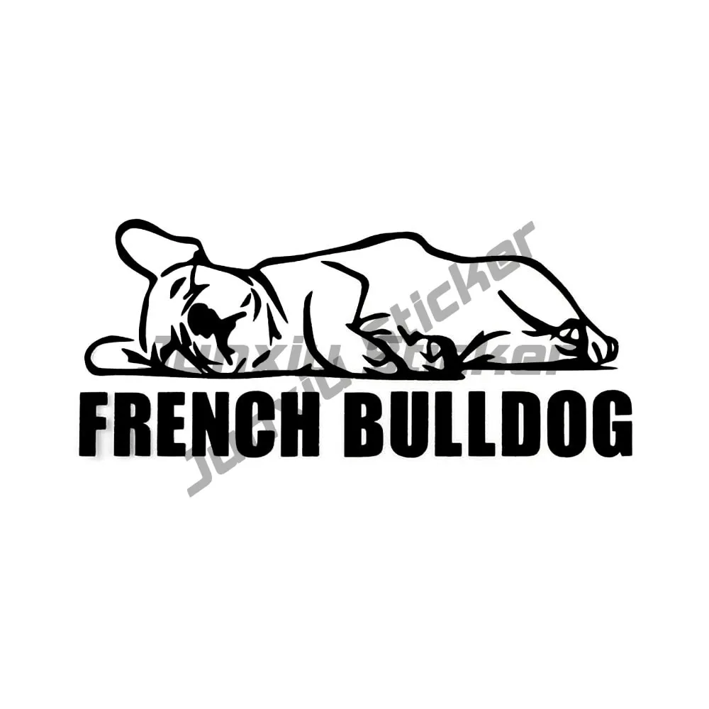 Self-adhesive Decal for Sleeping Animal French Bulldog Car Sticker Waterproof Auto Decors on Bumper Rear Window Laptop