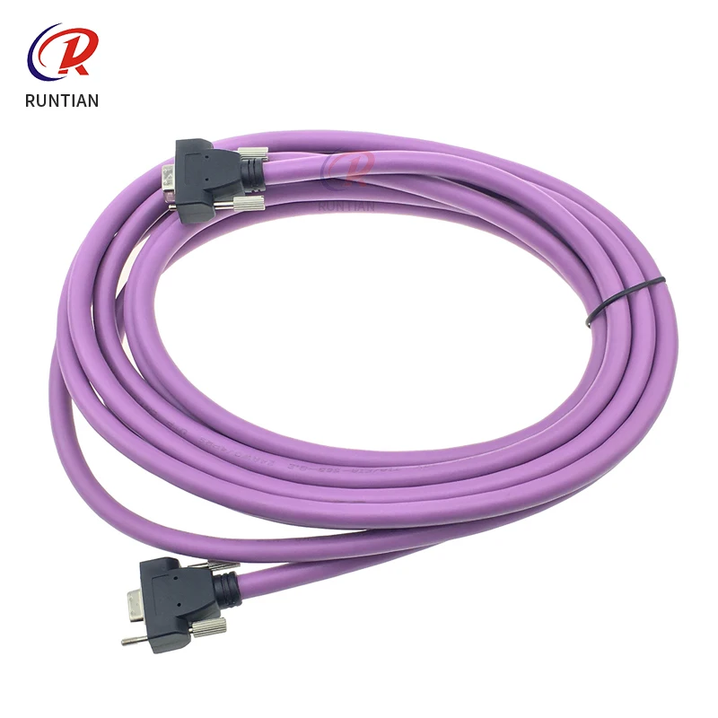 LVDS high density cable for Allwin Human Yaselan solvent printer 14Pin Purple cable Origina Igus Cable for Inkjet Printer 4m 6m