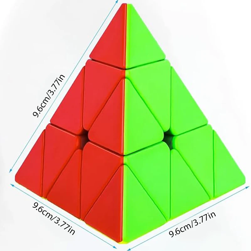 SENGSO piramida kostka 3x3 trójkąt bez naklejki Puzzle zabawka gładka prędkość magiczne kostki zawód Puzzle wysokiej jakości dziecięcy Fidget