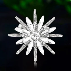 Rhinestone Eight-pointed Star Brooches for Women Unisex Glass Stars Pins Event Party Backpack Decoration Clothes Accessories