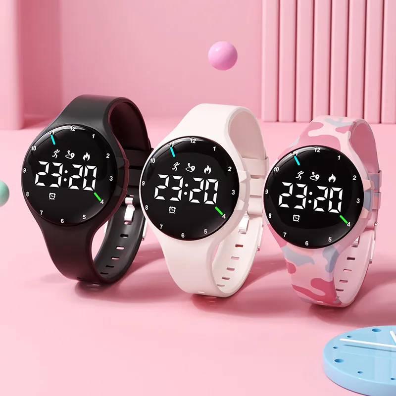 Women Sports Running Fitness Tracker Watch Waterproof Multifunctional Silent Alarm No APP Smart Bracelet for Girls