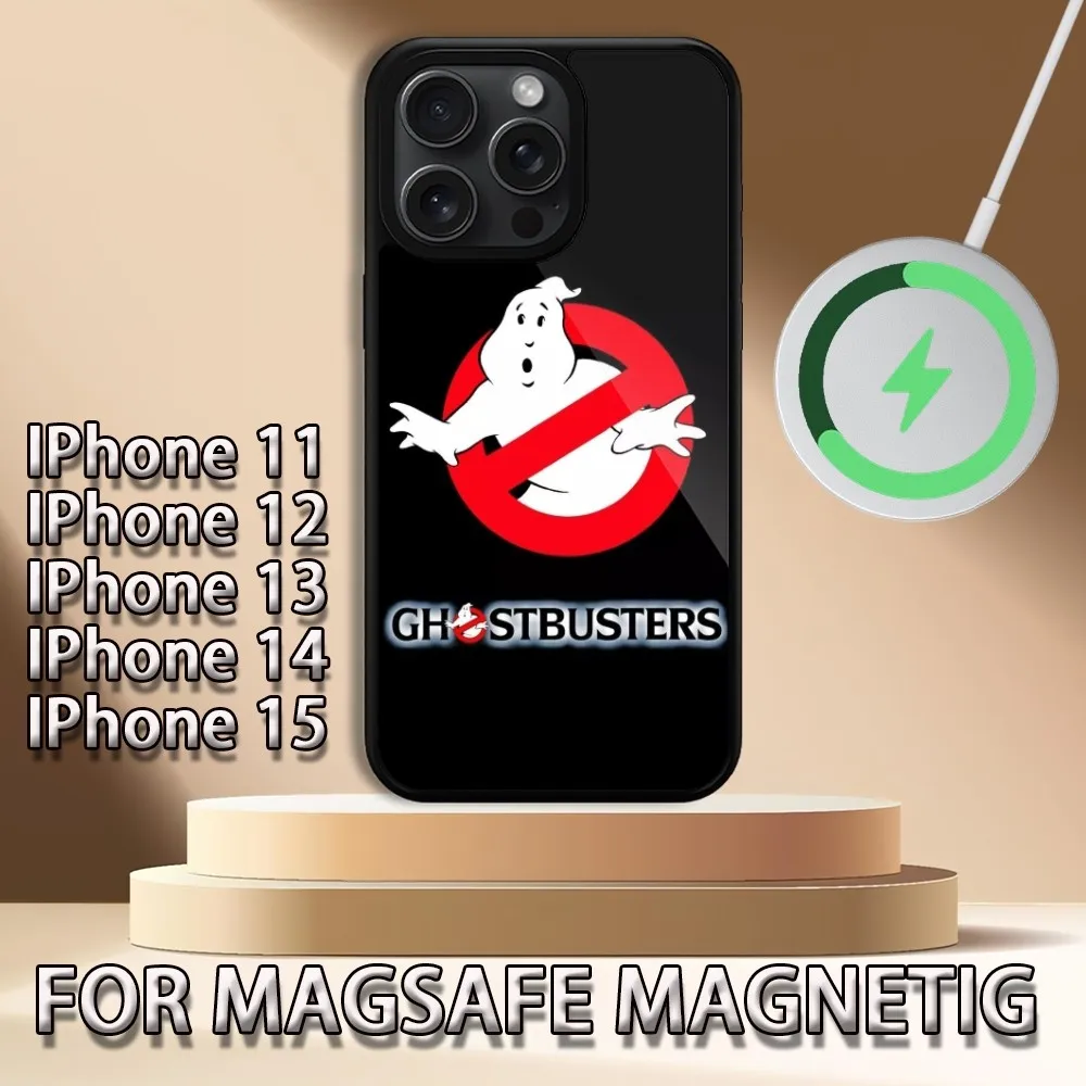 Funny LOGO Movie G-Ghostbusters  Phone Case For iPhone 15 14 13 12 11 Pro Max Plus Magsafe Magnetic Wireless Charging Cover