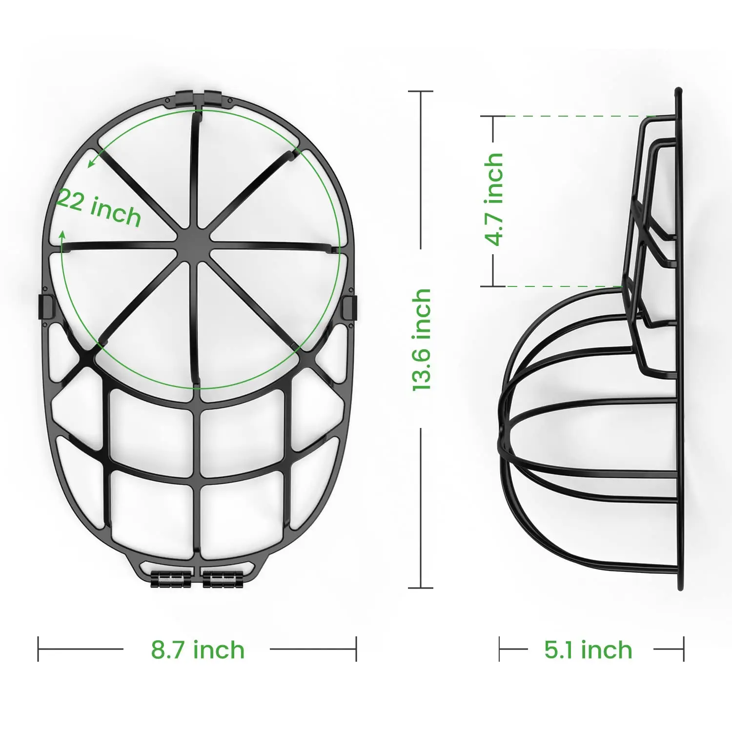 Gabbia per rondella per cappelli da Baseball, detergenti per cappelli per lavatrice per lavastoviglie, adatta per rack di protezione per gabbia per