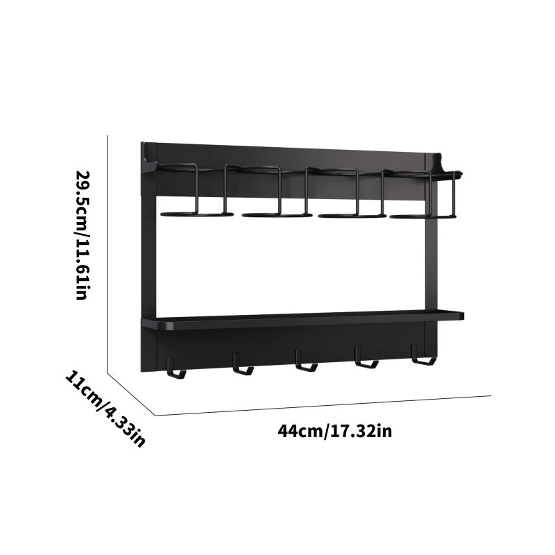 منظم كوب مغناطيسي فعال في الفضاء رف ثلاجة الصلب الكربوني للألواح المبلل مع مقبض للمنزل والمكتب #2
