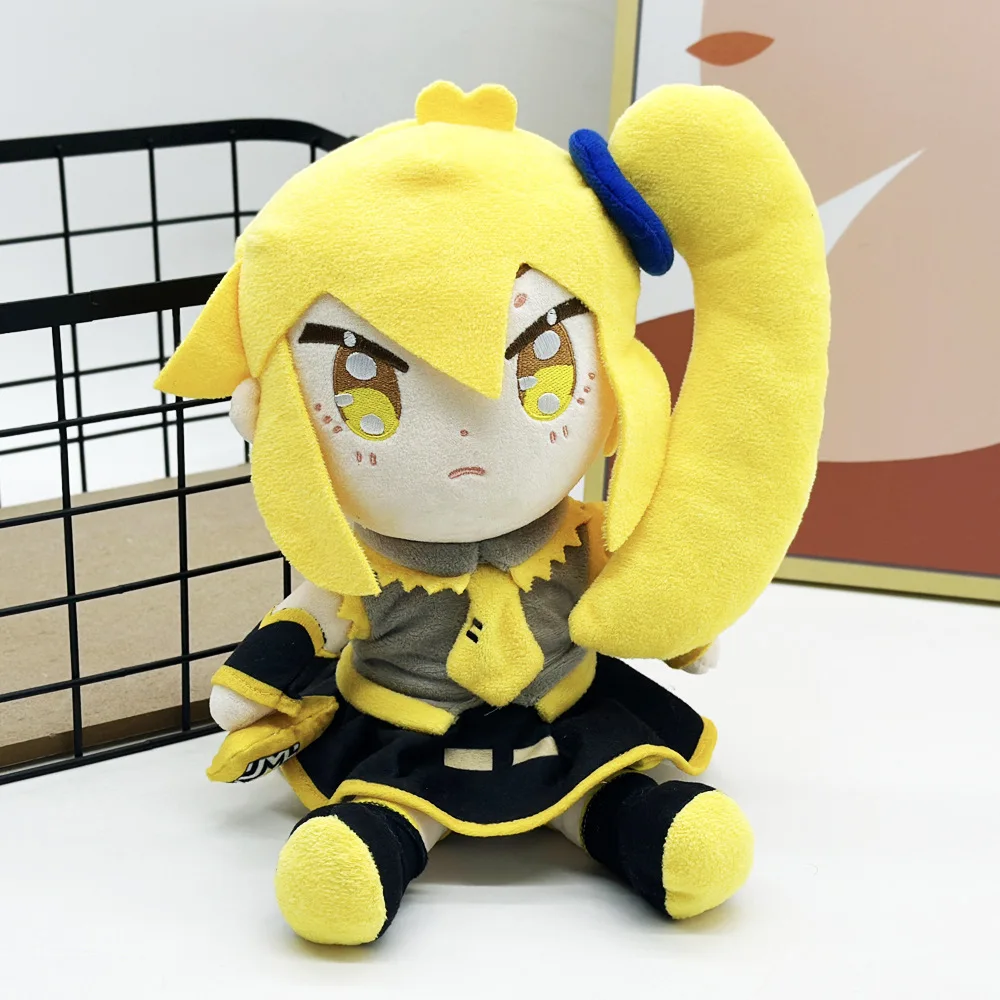 

New product Neru Akita Neru Plush single braid yellow-haired girl stuffed doll toy