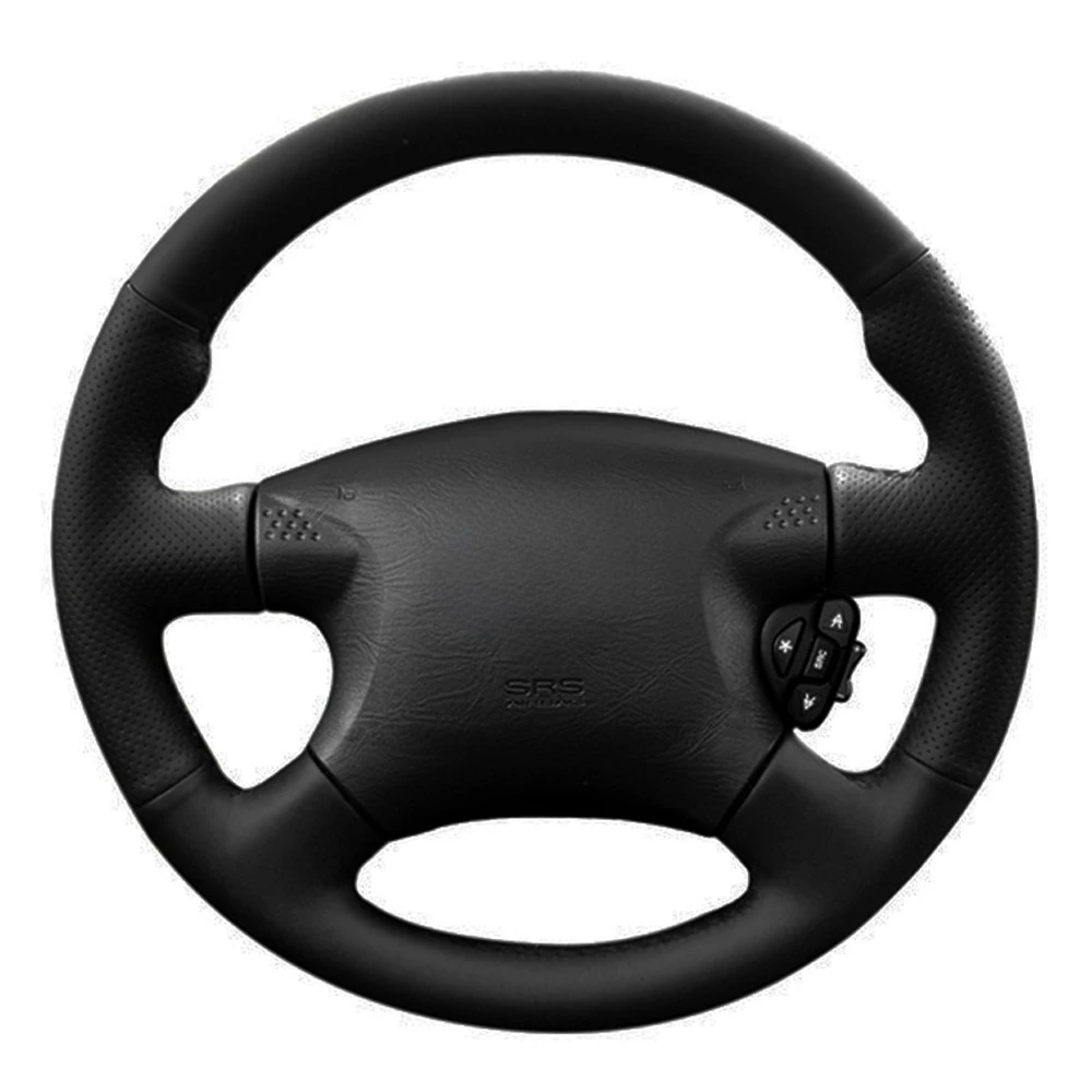 Car Steering Wheel Cover Black Artificial Leather For Nissan Almera (N16) 2000-2003 X-Trail (T30) 2001-2003 Terrano 2 2001-2002