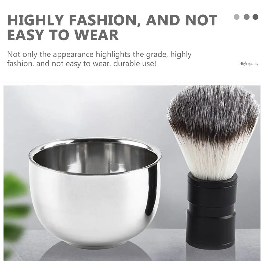 

1Pcs Men's Stainless Steel Shaving Bowl High Grade Foaming Container for Shaving Soap Easy Clean Bubbling Bowl Travel Friendly