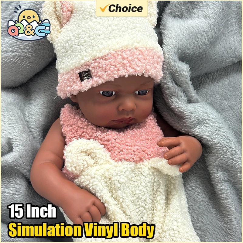 

15 дюймов 38 см имитация виниловой куклы для девочек, силиконовый Reborn, видимые вены, реалистичные детские игрушки, ролевая игра, рождественские подарки