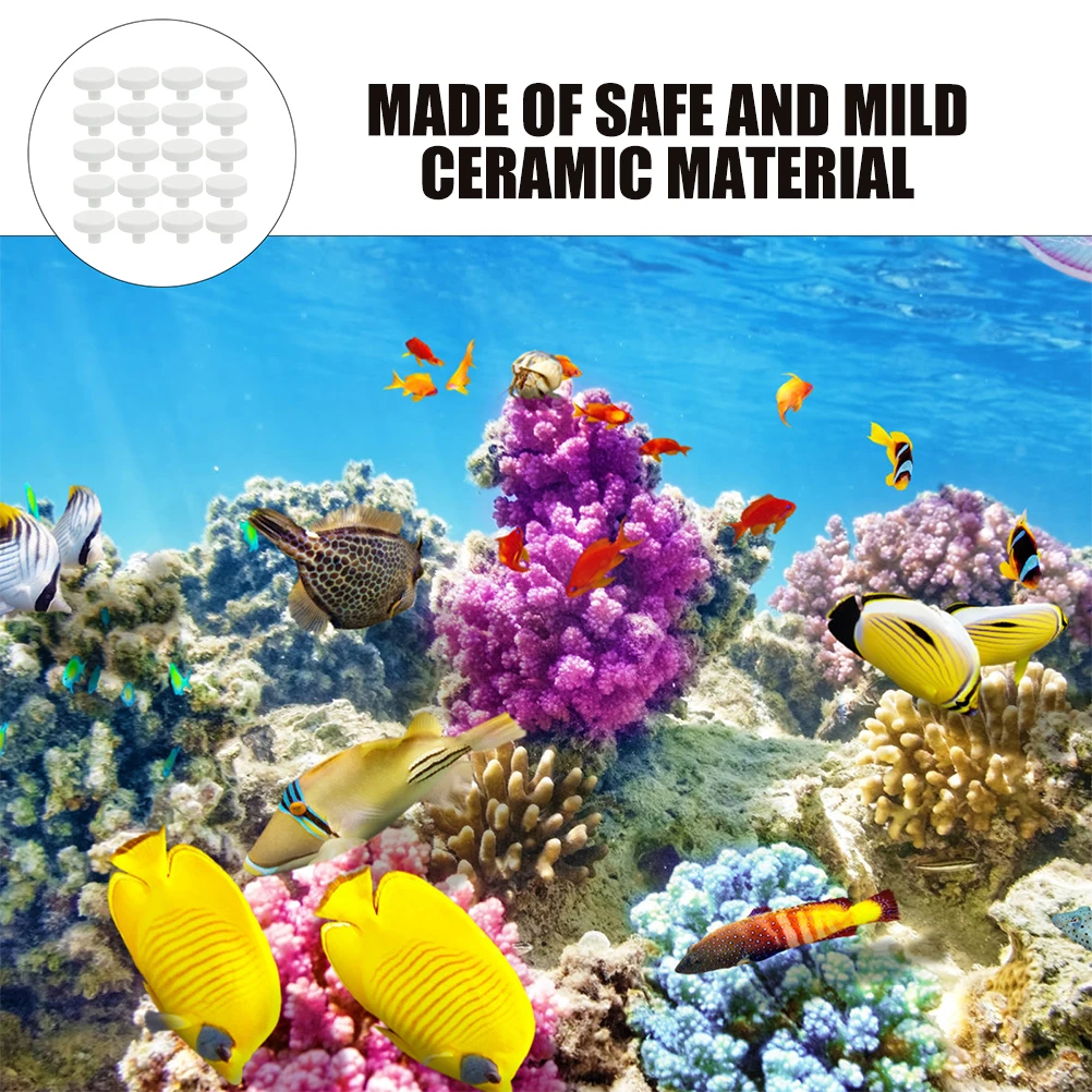 

30 Pcs Fish Tank Decorations Coral Pedestal Aquarium Seawater Plug Tanks Ceramics