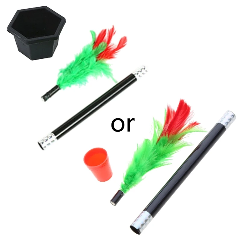 Magic Stick to Flower Stage Magic Trick Toy Flower Trick A Bouquet Appear from Air Professional Magician Props Gifts