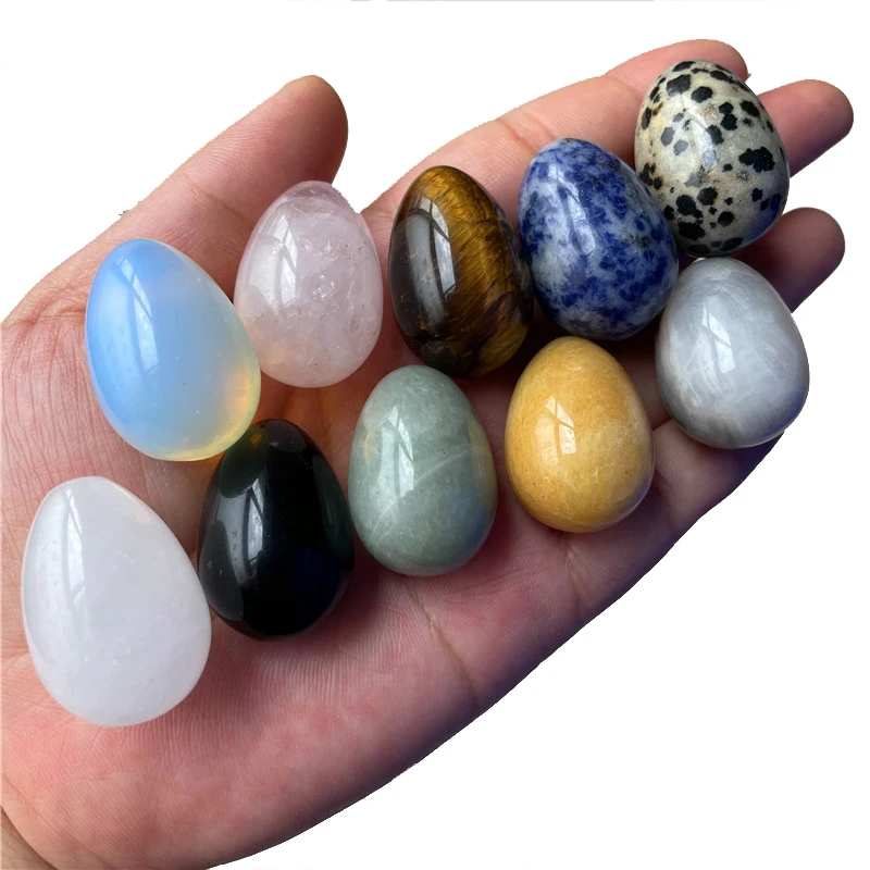 Natural Crystal Gemstone Mini Egg Polished Agate Stone Jewelry Lucky Stone Home Furnishings Healing Stone Collect Gifts