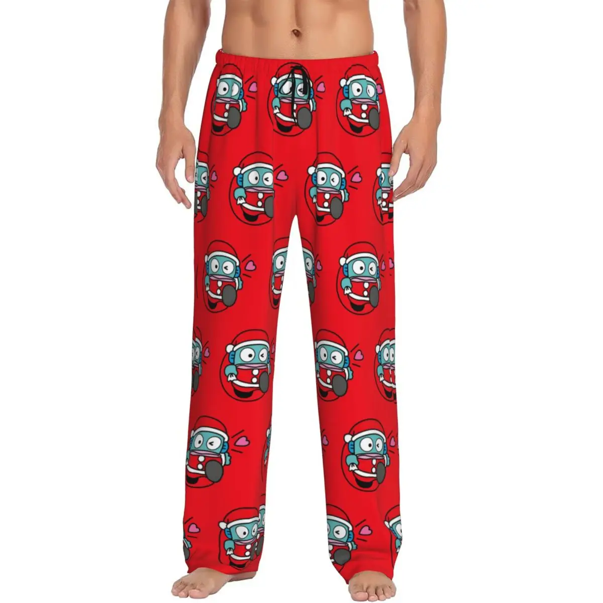 

Custom Hangyodon Pajama Pants for Men Cute Fish Sleepwear Lounge Sleep Bottoms Stretch with Pockets