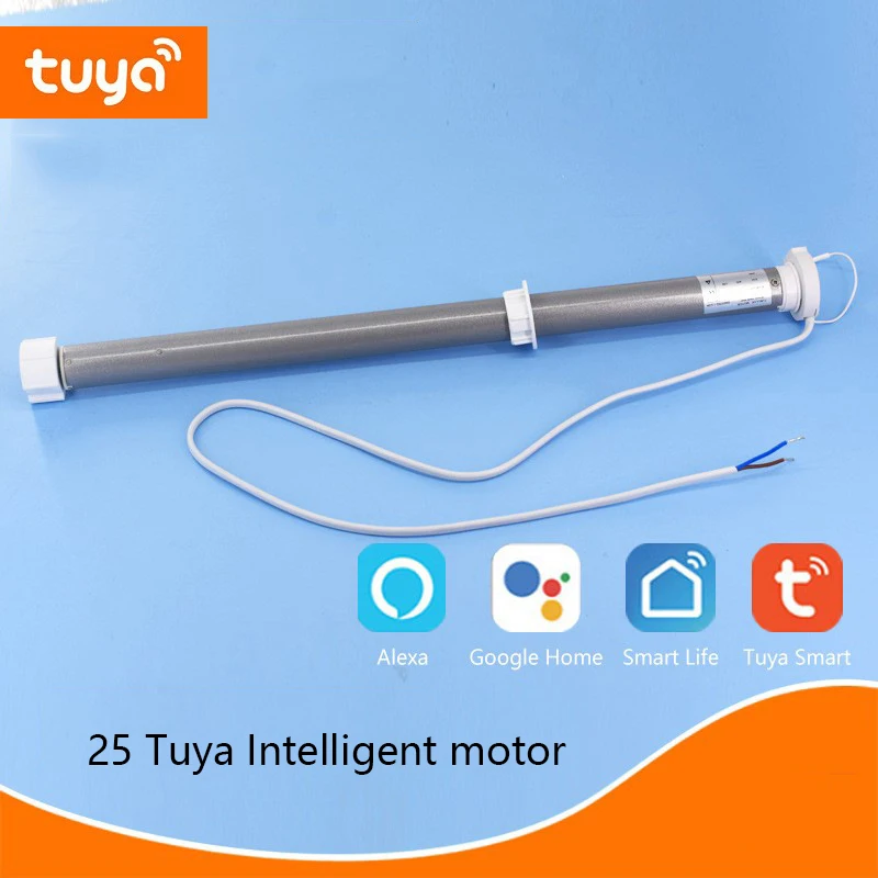 25TEQ tuya intelligent 38tube electric soft gauze curtain automatic electric roller shutter silent tubular motor with Dooya code