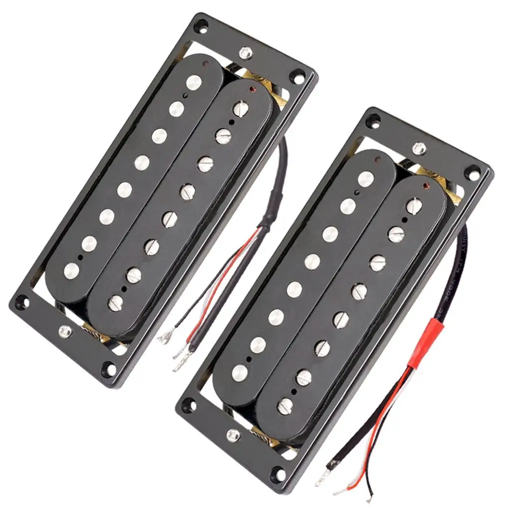 8 String Electric Guitar Pickups  Double Coil Pickups Parts Black