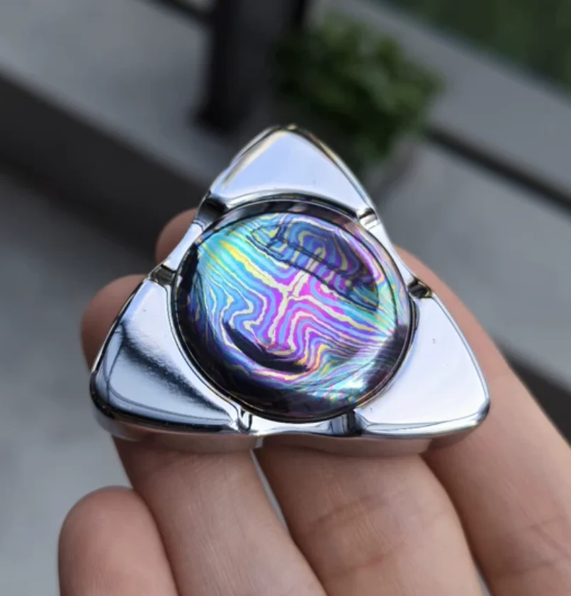Used EDC M390 Shengang XL Medium Dog+Timascus button Stress Relief Toy Haptic Spinner Fingertip Gyroscope Decompression Toys