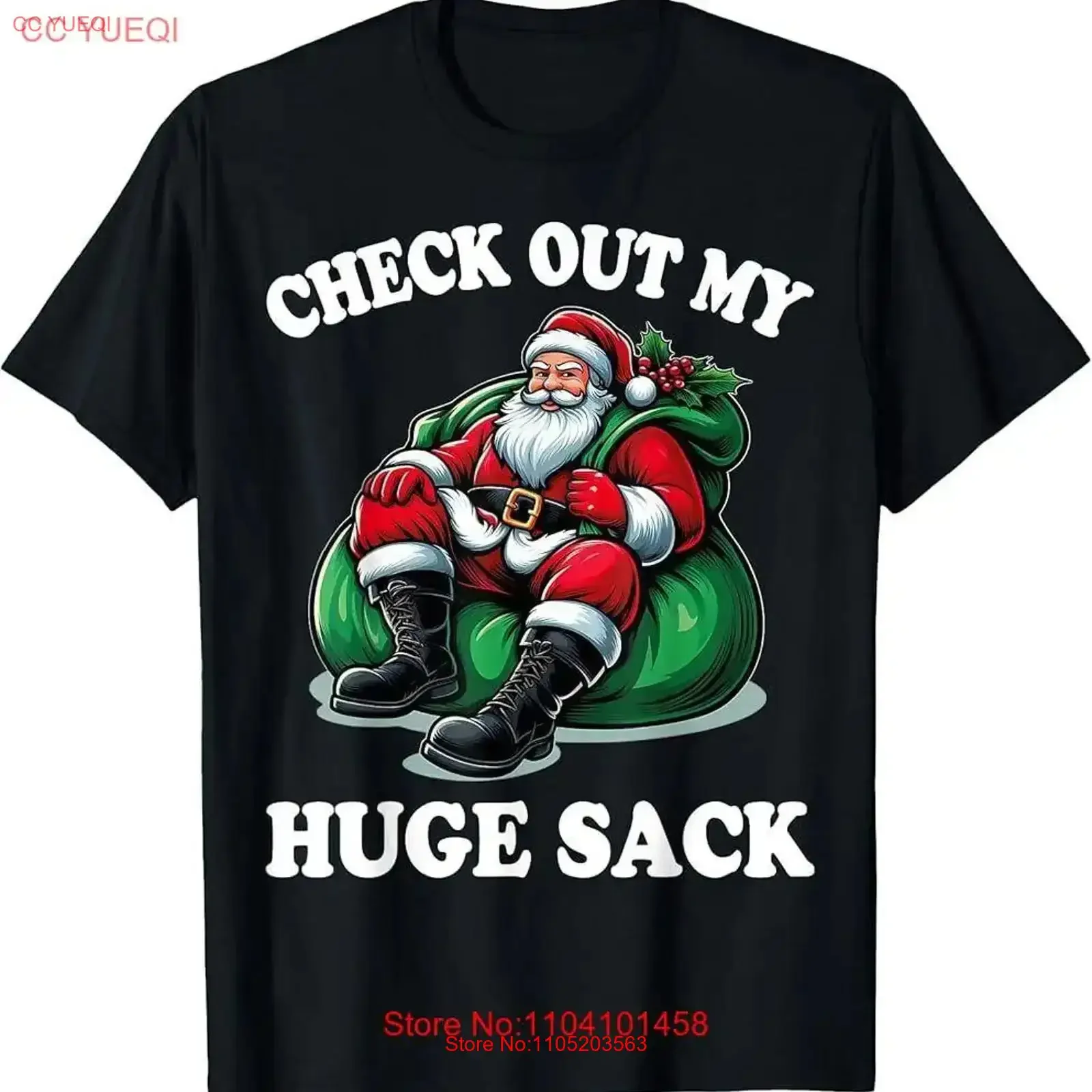 Check Out My Huge Sack Santa Christmas Family Matching T Shirt vintage Washed designer clothes Stretched Comfortable homme