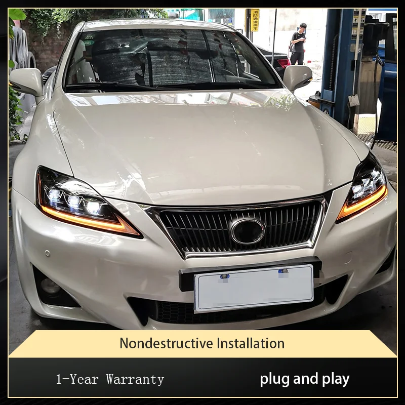 

Автомобильные фары для Lexus IS200 IS250 IS300 IS350 2006-2012, полностью светодиодные обновленные фары DRL, модифицированные аксессуары для линз передней лампы
