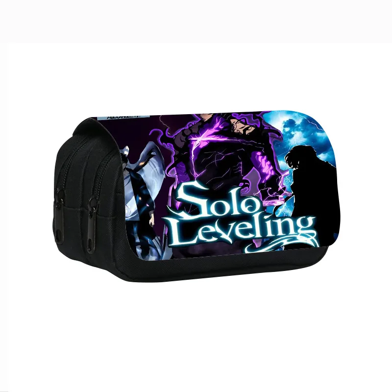 سولو التسوية طبقة مزدوجة مقلمة 22 سنتيمتر/8.7 بوصة حقيبة القلم المدرسية للطلاب تخزين كبير الطلاب صندوق رصاص هدية المدرسة