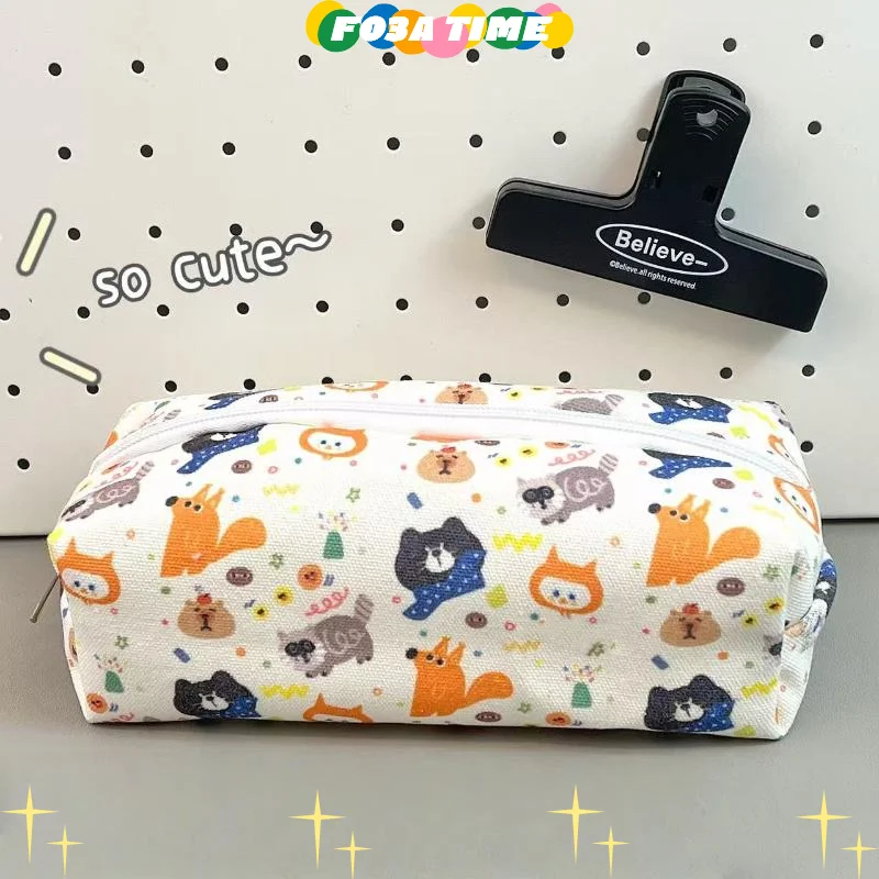 

Cartoon Cute Animal Pencil Case Large Capacity Storage Pen Bag Student Stationery Makeup Bag Travel Organizer Bag Gifts