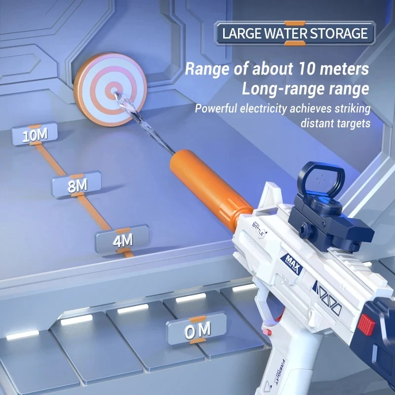 مسدس مياه كهربائي للأطفال ، مسدس أوتوماتيكي بالكامل ، مسدس لعبة إطلاق النار ، حمام سباحة صيفي ، لعبة الشاطئ للأطفال ، الأولاد والبنات ، ألعاب الكبار ، جديدة #6