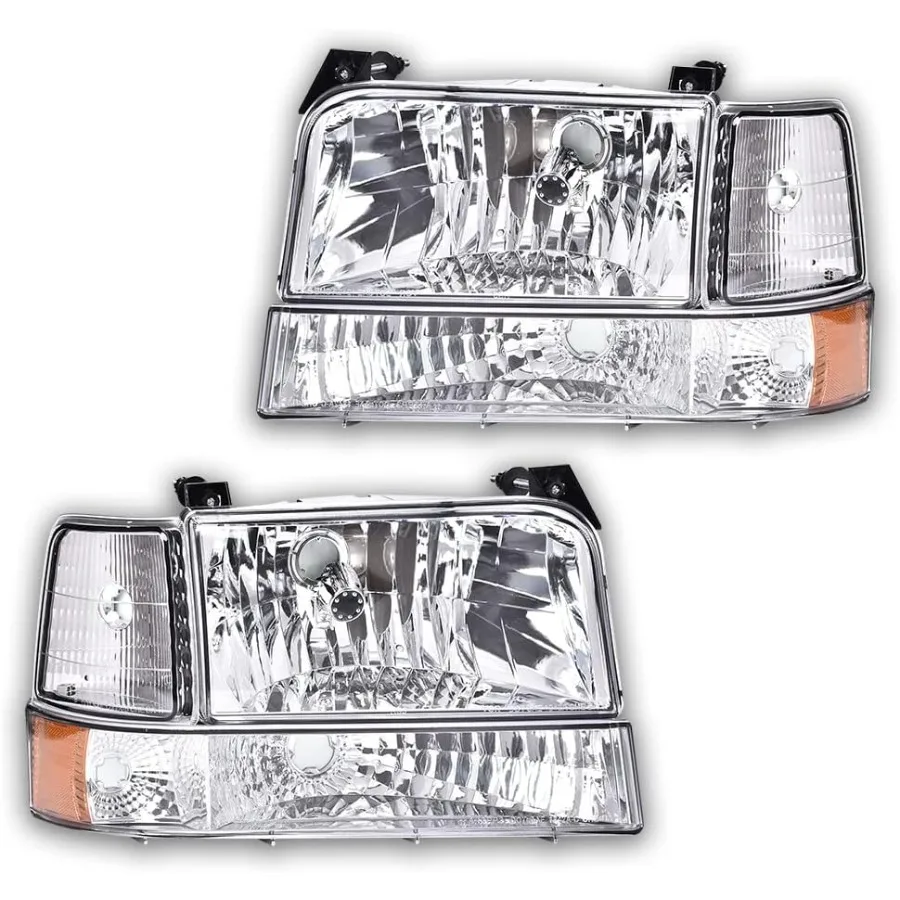 

Headlights Assembly Compatible with 19921996 Bronco F150 and 19921997 F250 F350 Super Duty Featuring Corner Signal Bumper Lamp