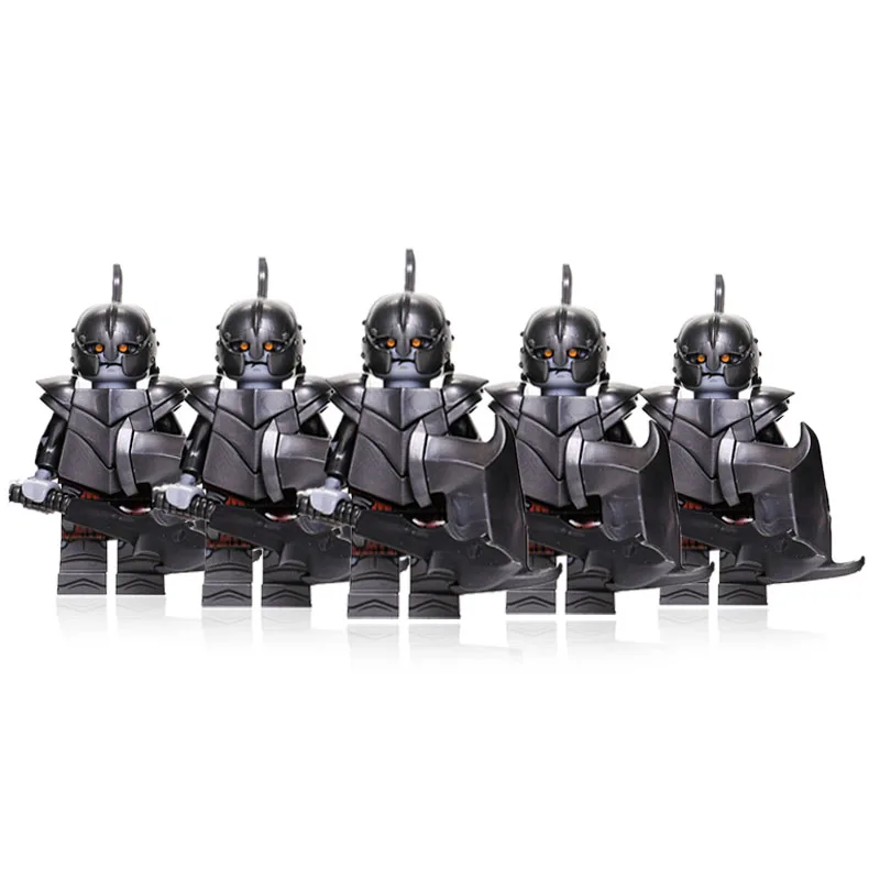 5 teile/satz Filme Serie mittelalter liche uruk-hai orc Armee Gruppe Soldat Orcus Figuren Bausteine Set Spielzeug für Kinder Geschenke