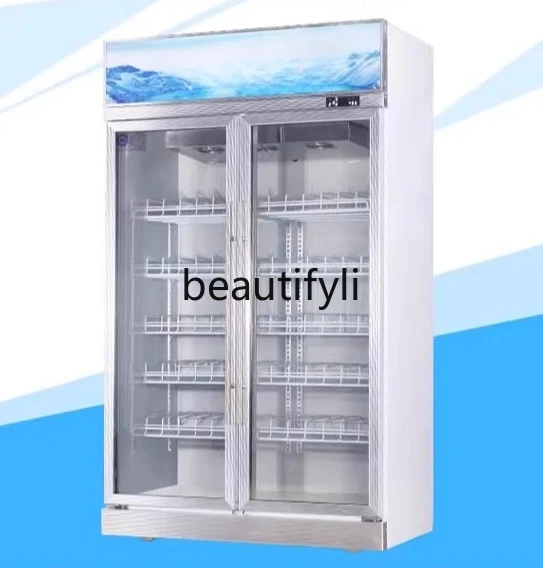 

Display cabinet Frost-free air-cooled freezer Full copper tube beverage, commercial, fruit, double-door crisper