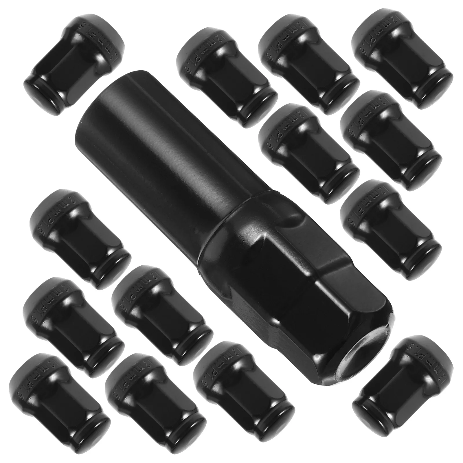 

21pcs Car Wheel 20.5Mm Black Steel Fastener For Trailer Truck Tire Replacement Lug Nuts Set Wheel Lug Nuts Steel Trailer