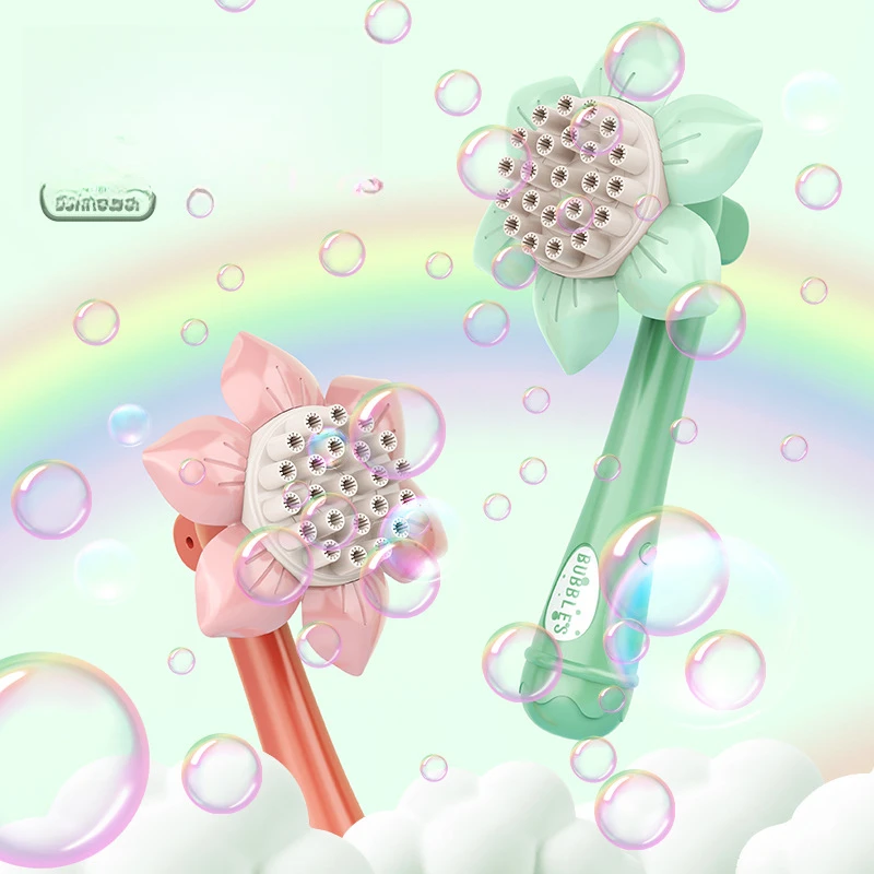 Girasole 23 fori Internet Celebrity Gatling Bubble Gun Completamente automatico Bancarella del mercato notturno Giocattoli per bambini Impatto durevole