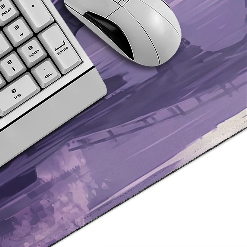 Mouse Pad Gamer Purple Moonlit XL Large HD Computer Mousepad XXL Desk Mats Office Natural Rubber Non-Slip Gaming laptop Mice Pad