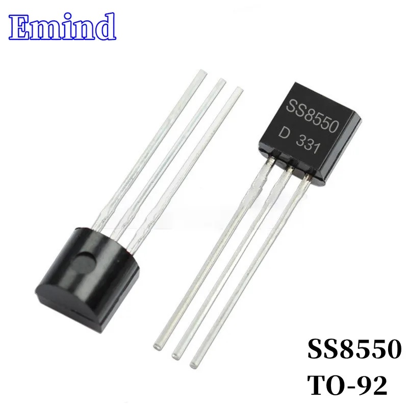 

300/500/1000/2000/3000Pcs SS8550 DIP Transistor TO-92 PNP Type 25V/1.5A Bipolar Amplifier Transistor