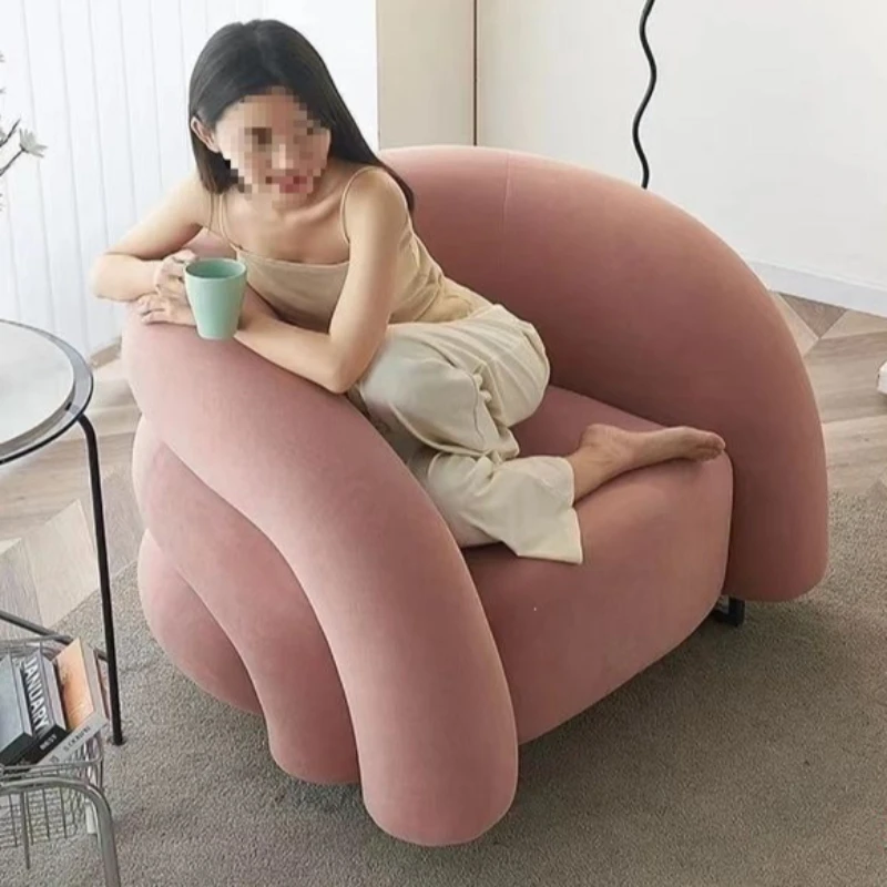 Nordic Living Room Sofas 1 Person Comfortable Sofas Chair Bedroom Relaxing Lazy Sofa Armchair Balcony Giant Couch Home Furniture