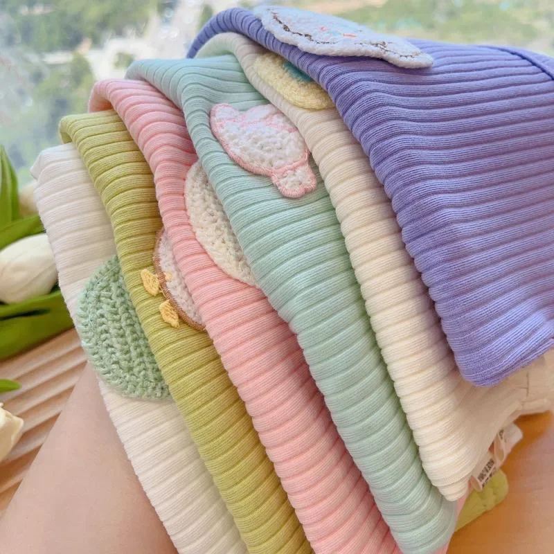 Baby Girls T-shirts for Kids Summer Sleeveless Knitted Tops Vest Outfits Girls Cute Halter Tops Tees Children Clothing 1-12 Year image 3