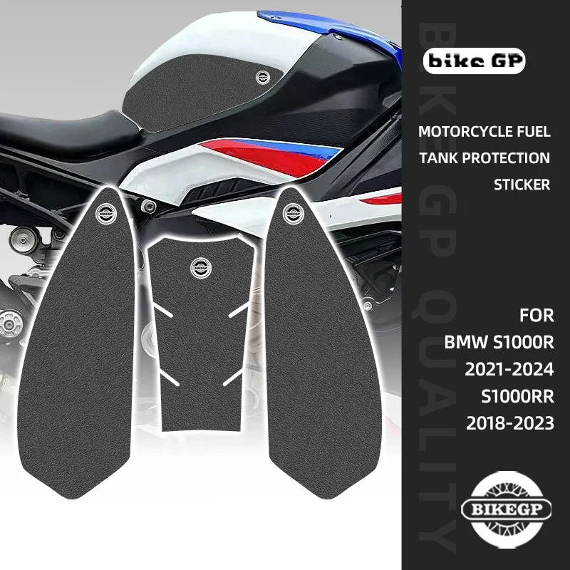 

motorcycle Stickers For BMW S1000RR 2021-ON Tank Pad Black Oil Gas Tank Protector Cover Graphics Kit pannier