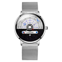 Unique Business Men Watch Fashion Auto Date Stainless Steel Strap Quartz Wristwatch Man Gifts For Him Calendar Clock