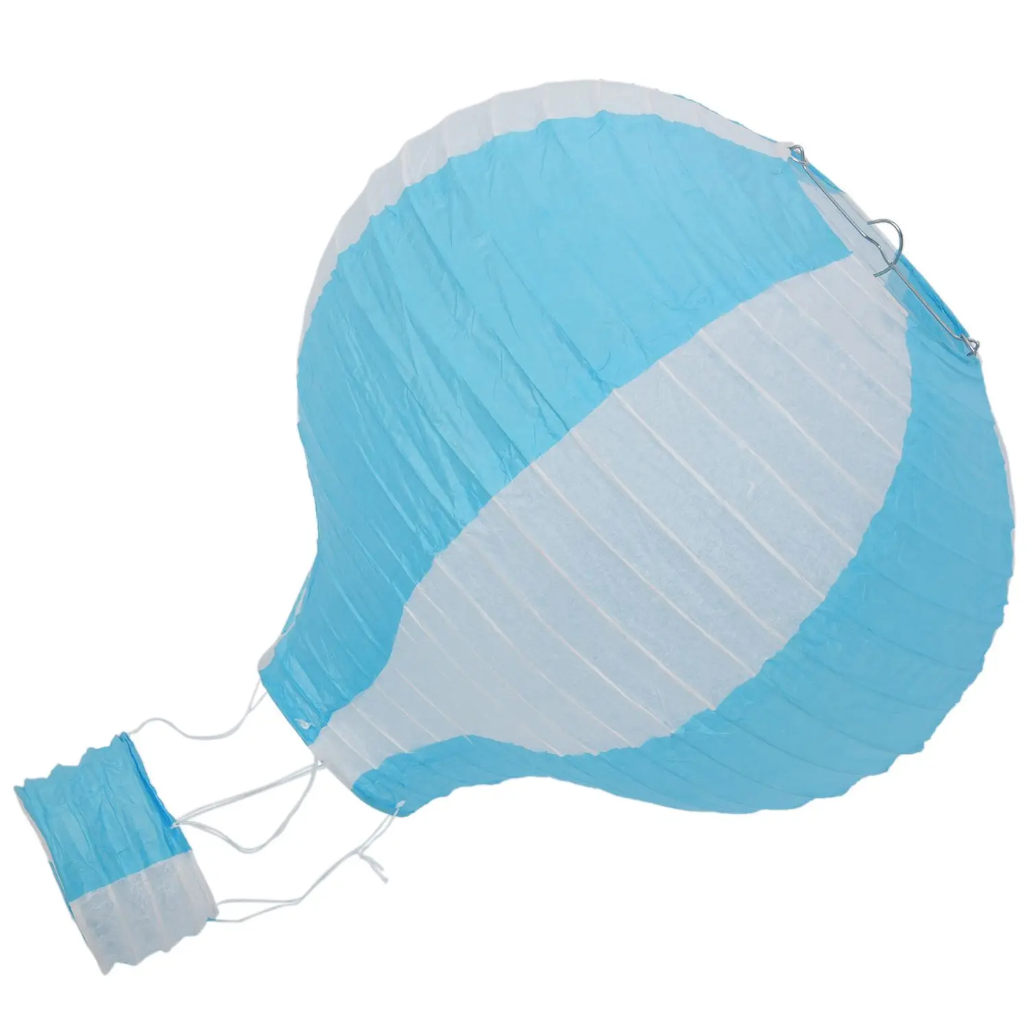 12inch Hot Air Balloon Paper Lantern Lampshade Ceiling Light Wedding Party Decor Blue Stripes