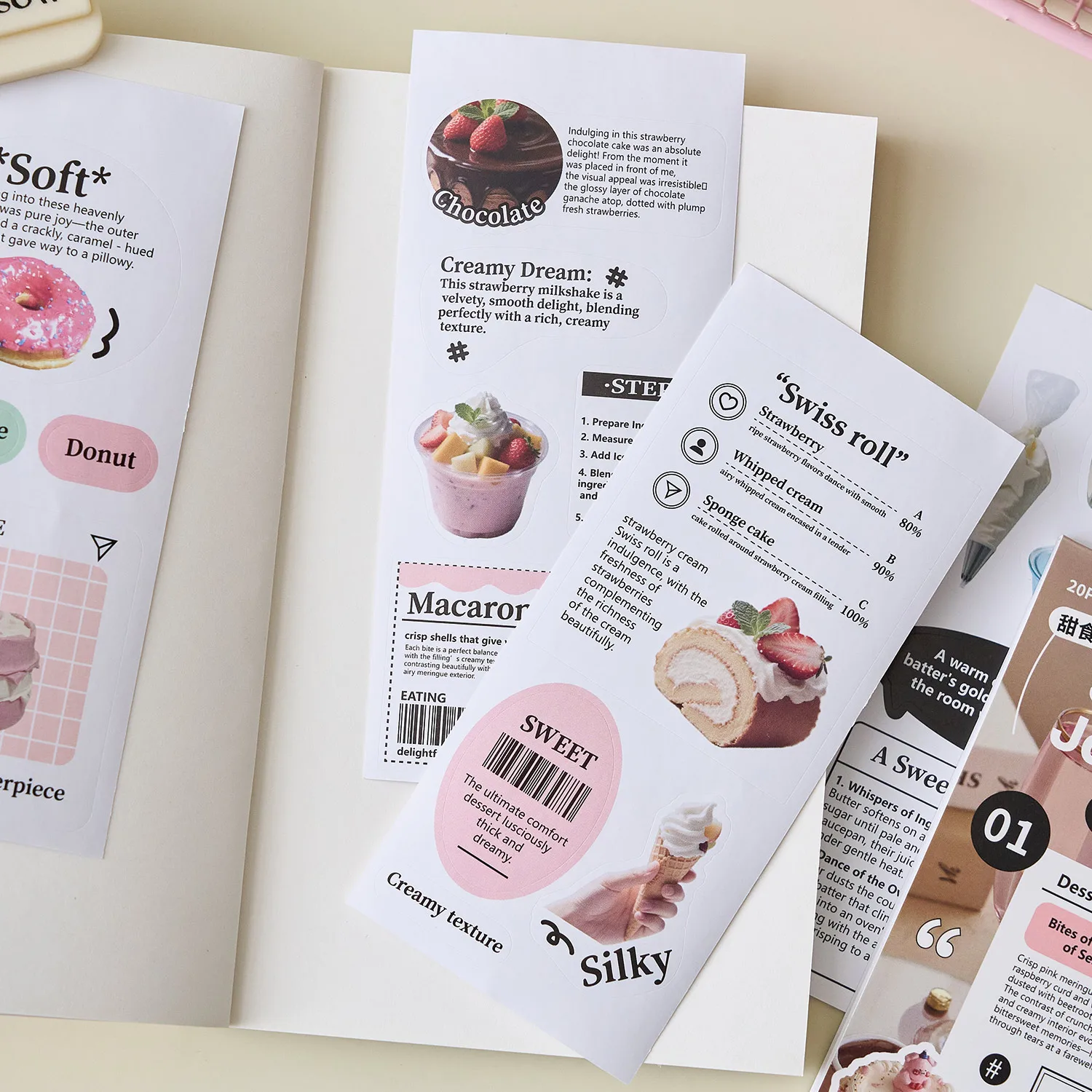 20 ورقة مجموعة فورية سلسلة Kawaii Ins الإنجليزية يموت قطع ملصق كتاب كتيب إبداعي DIY بها بنفسك سجل القصاصات اللوازم الجمالية