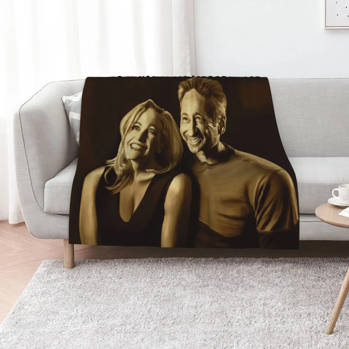 

A successful old married couple - sepia panting Throw Blanket Decorative Throw Flannel Comforter For Baby Blankets
