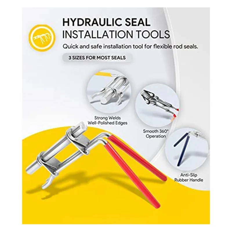 3 Pack Hydraulic Cylinder Piston Repair Seal Kit Alloy Steel Wrench For Farm And Construction Equipment-Hot