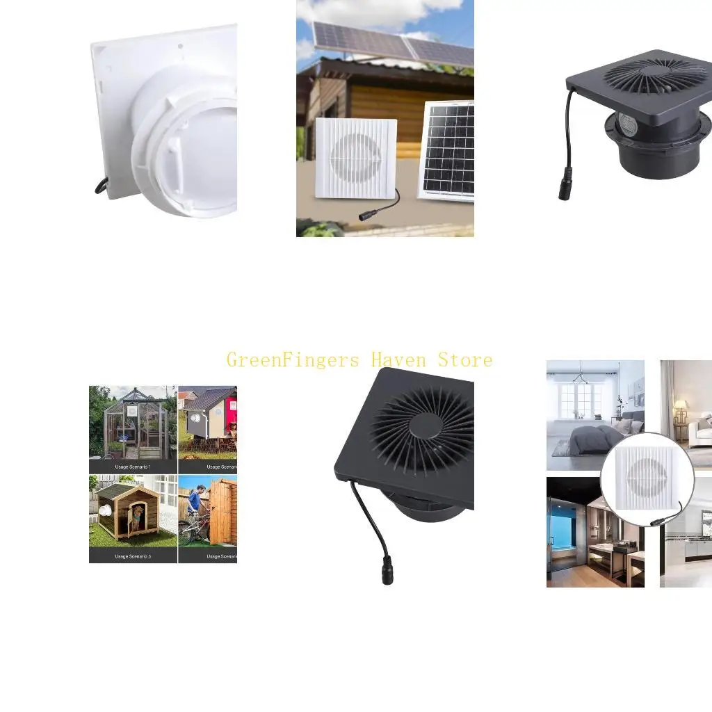 

F68D 4 Inch Solar Ventilation Fan With 8W Panel Motor Low Noise For Greenhouse Bathroom Outdoor Use