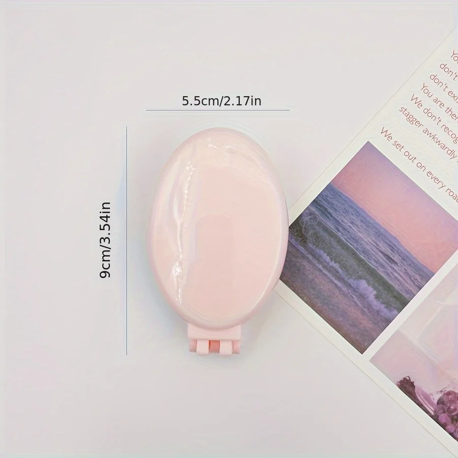 折りたたみ式トラベルヘアブラシ ミラー付き ポータブル折りたたみポケットヘアブラシ ミニヘアコーム コンパクトサイズ ヘアマッサージコーム