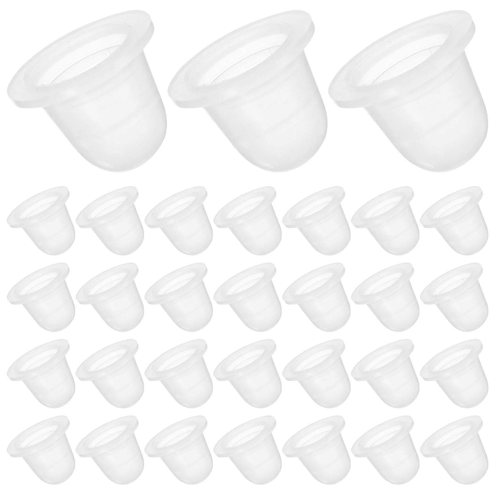 200pcs Ink Cup Semi- Cup Silicone Ink Cup U Shaped Ink Cup (Large Size) ink cups pigment cups supplies