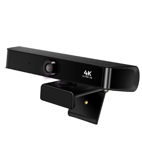 4k Ultra HD Webcam 10x Digital Zoom 135° Wide Angle USB PC Computer Webcam with Privacy Cover for Online Meeting or Education