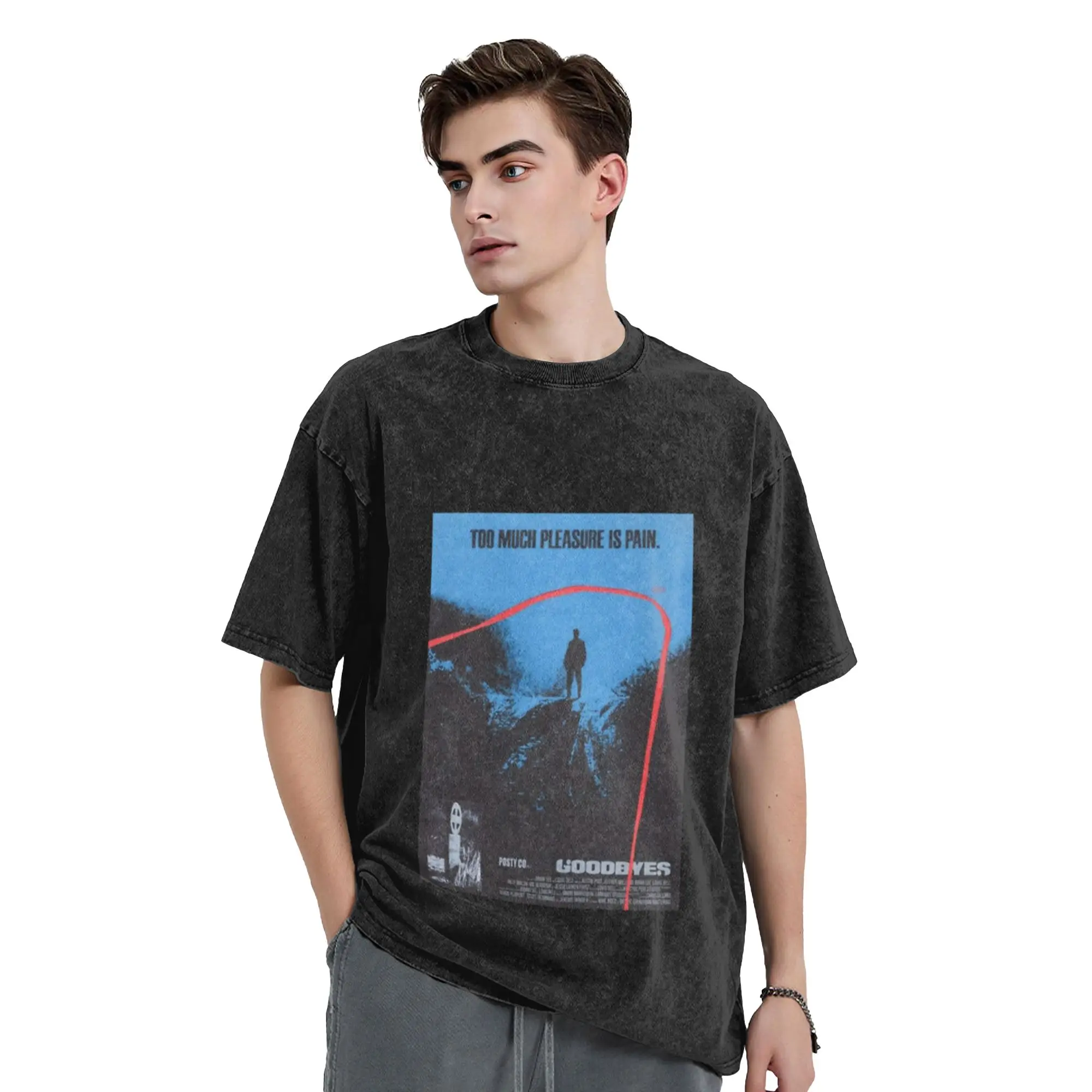 posty - GOODBYES album cover Unique Cool A Washed T Shirt Men's Women's Oversized Cotton Tees Tops