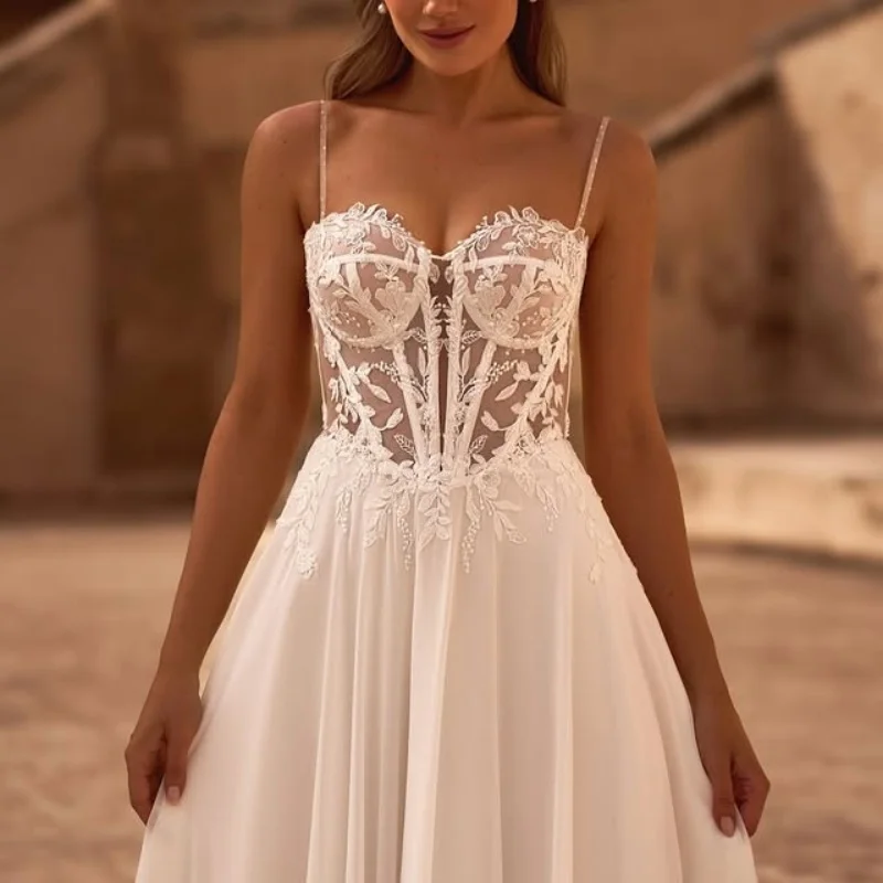 

Customized simple ivory white Ball Gown Royal Wedding Dresses Sweetheart applique Lace backless Made Robe De