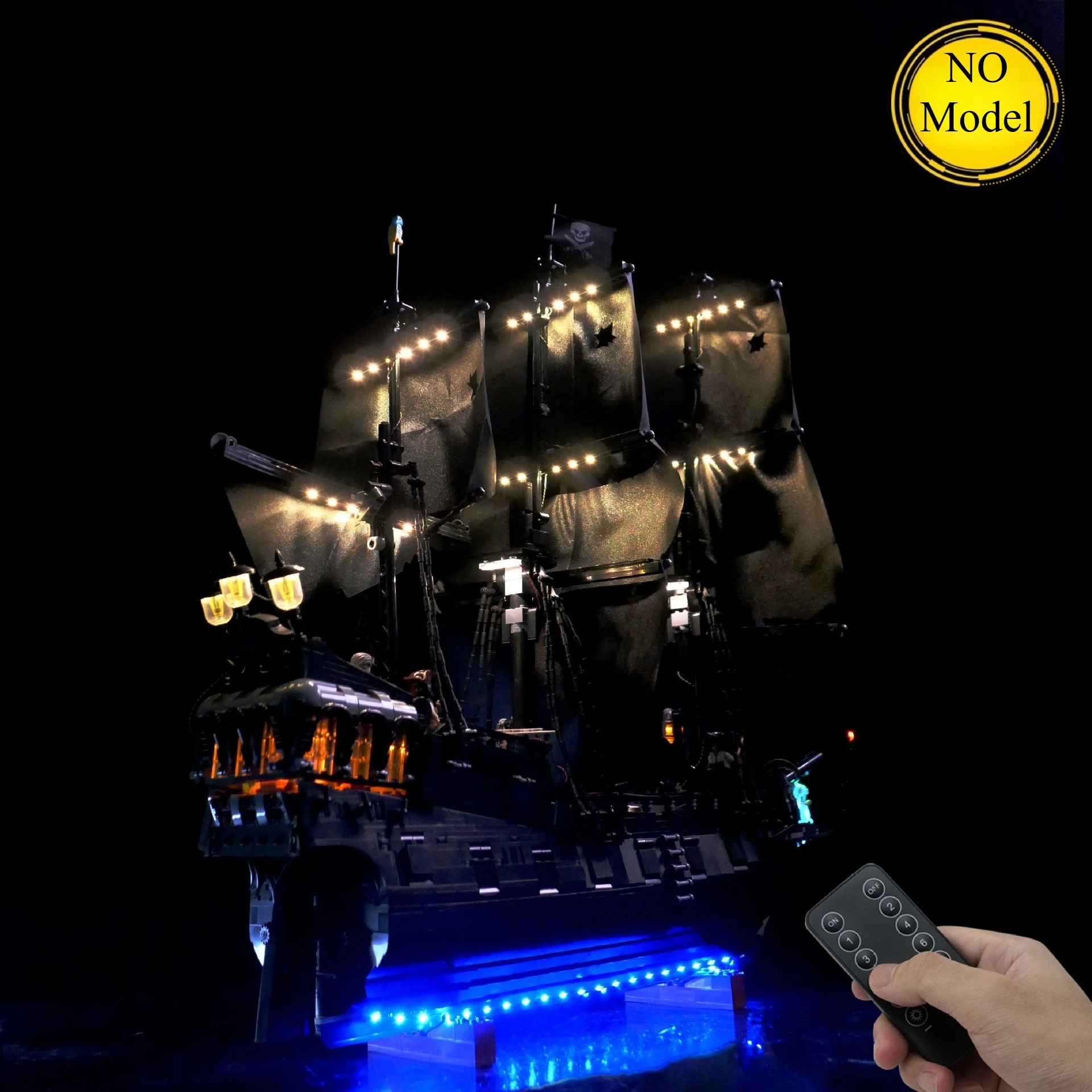 

LED Lighting Set Suitable for LEGO Captain Jack Sparrow's Pirate Ship 10365 Building Blocks (Not Included Model Bricks)