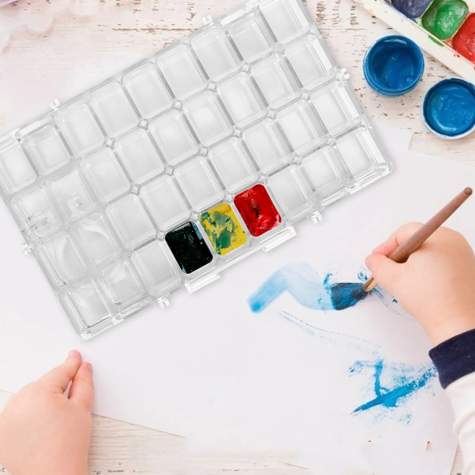 

Портативный пластиковый лоток для смешивания акварельных красок на 36 ячеек для художников, студентов, для творчества, путешествий, использования дома и на природе