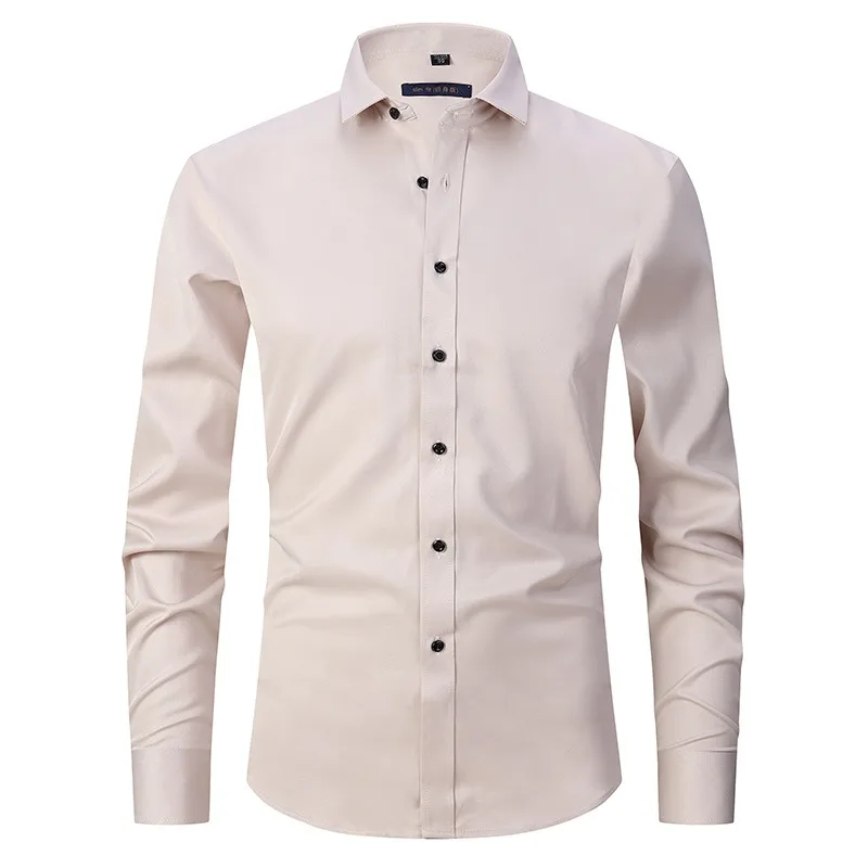

Men's Shirt Stretch Long Sleeve Shirt Dress Shirt Slim Fit Men's Clothing