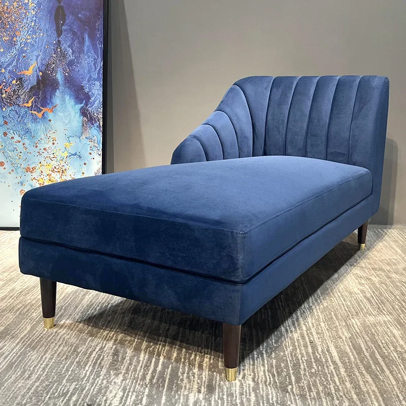 Nordic light luxury lazy sofa single Internet celebrities ins fine flannel sofa